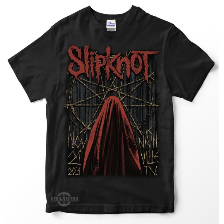 Xtab Distro - Kaos Slipknot - Nashville - Kaos Metal - Kaos Band - Kaos Hitam - Kaos Premium
