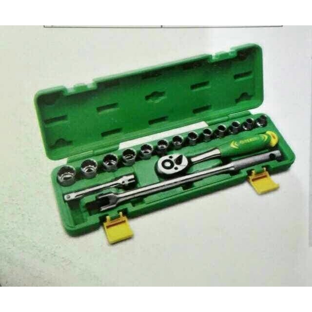 TEKIRO KUNCI SOCK SOCKET SET 1/2" DR 17PCS 8-24MM 6PT/12PT