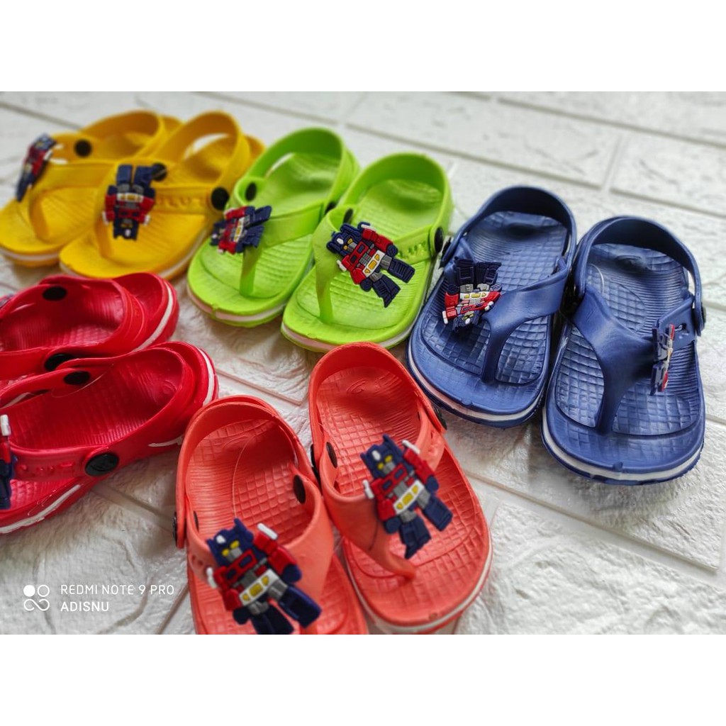 Dulux Sandal Jepit Anak Karet Motif Robot Size 20 sd 25