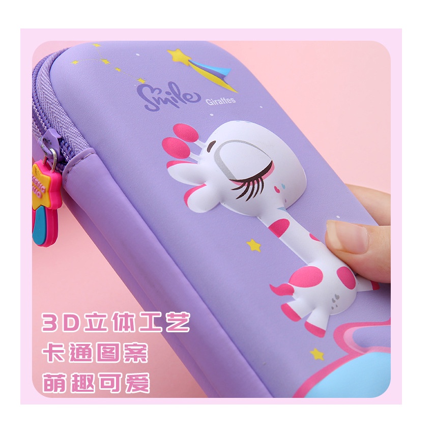 Tempat Kotak Pensil Anak Karakter Astronot unicorn 3D Waterproof CS03