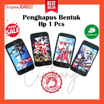 

Penghapus Bentuk Hp 1 Pcs/ Penghapus Jumbo Hp Iphone Pencil Karakter Unik Murah Meriah