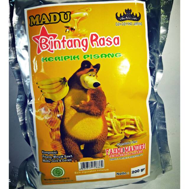 

Kripik pisang rasa madu