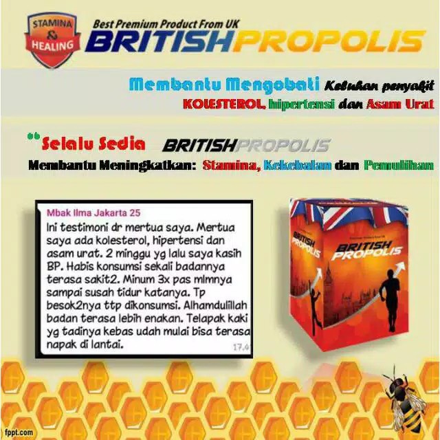 BRITISH PROPOLIS DEWASA PROPOLIS ORIGINAL 100% ASLI OBAT HERBAL MENAMBAH DAYA TAHAN TUBUH