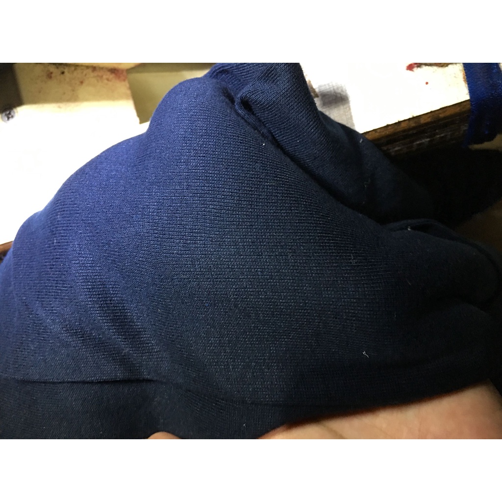 kain rib cotton / katun tebal warna biru dongker