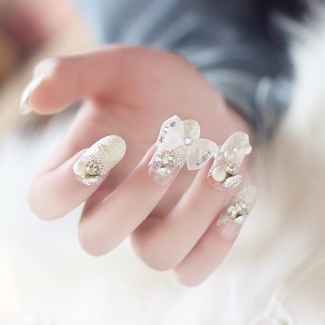 Kuku Palsu 【A172，lem sticker】&amp;Nikah Wedding False Nailart Pengantin Tangan