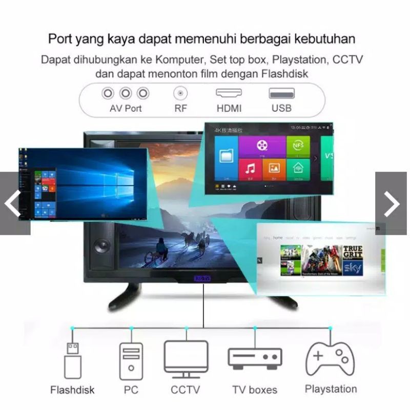 TV LED DIGITAL 24 INCH MODEL SPEAKER DEPAN GARANSI 1 TAHUN