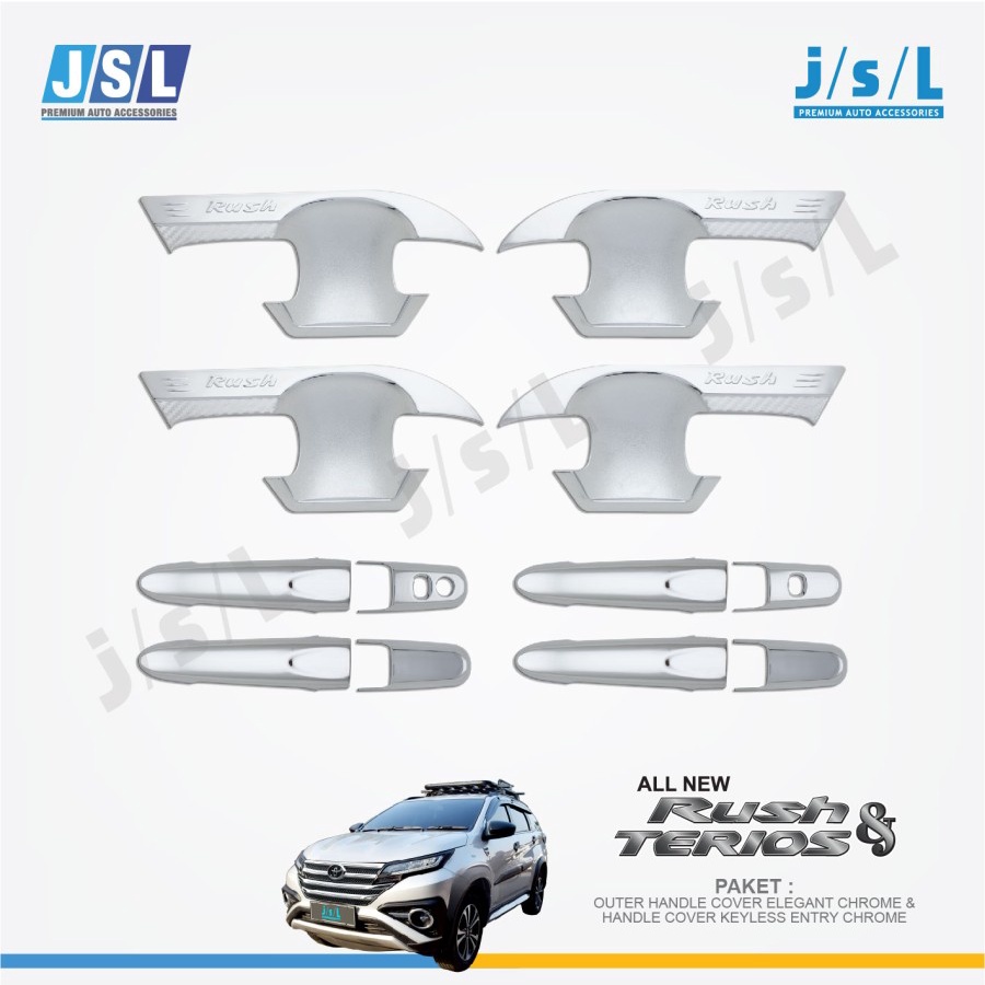 Paket Outer Mangkok dan Handle Handel Hendel Gagang Pegangan Pintu Mobil All New Rush Terios 2018 JS