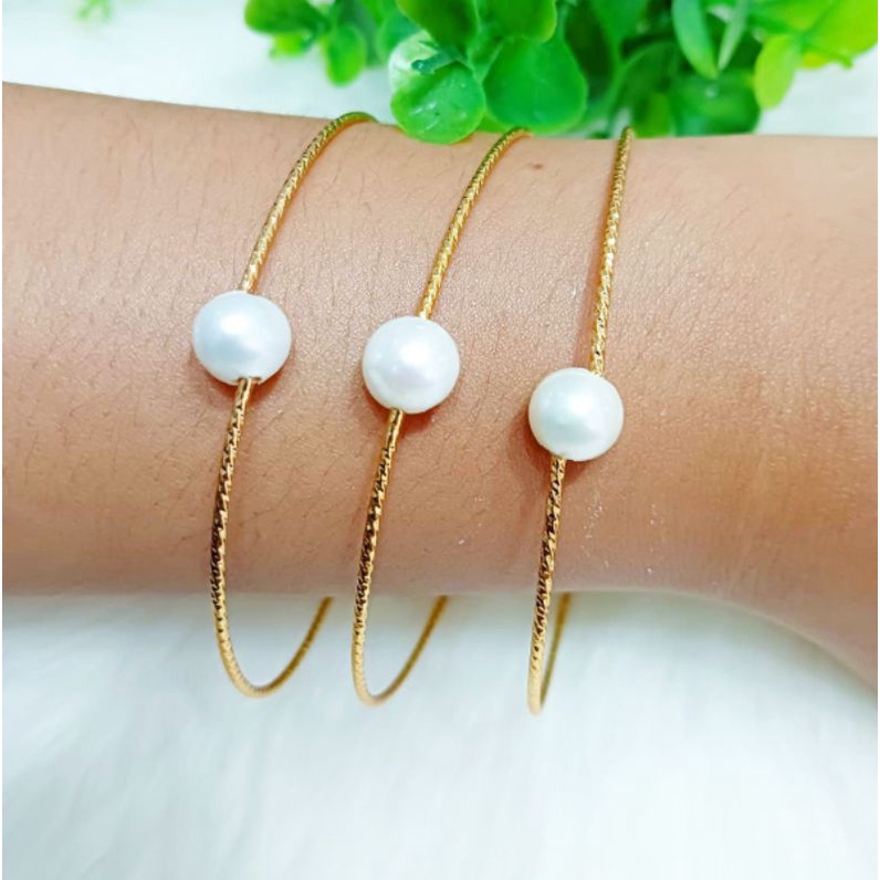 ISI 3 GELANG KERONCONG MUTIARA KUALITAS SUPER GELANG MUTIARA AIR TAWAR LOMBOK GELANG KERONCONG ISI 3