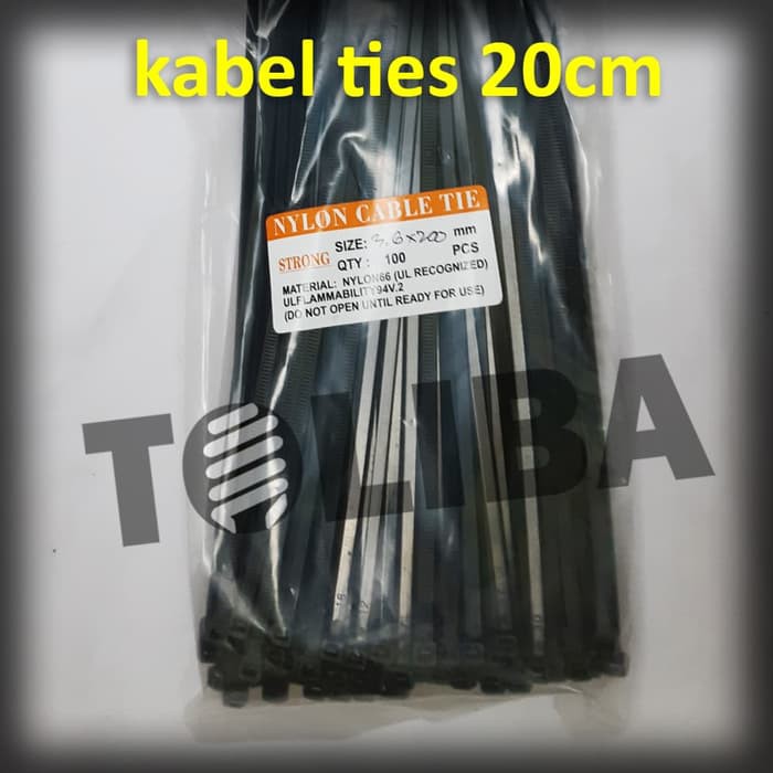 kabel tis / cable tie / kabel ties hitam 20 cm 200mm / alat pengikat