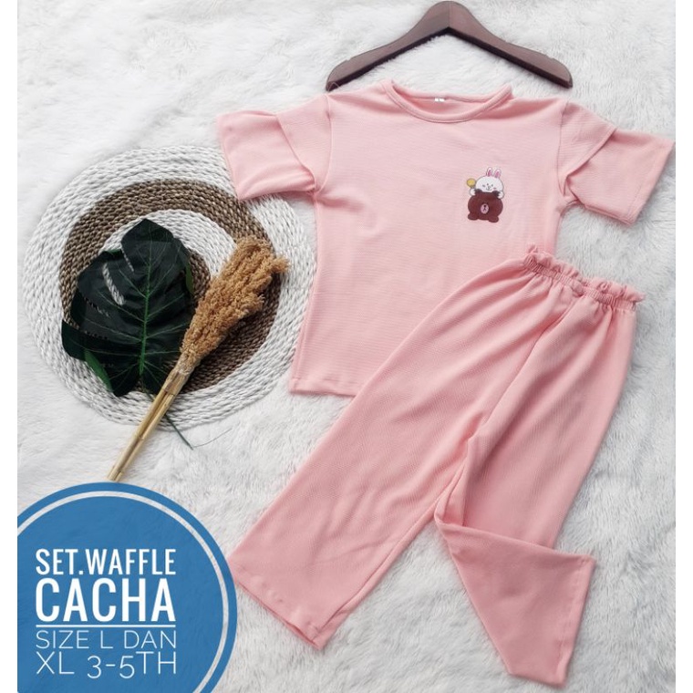 setelan waffle cacha