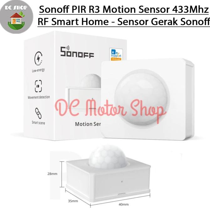 Sonoff Pir Motion Sensor 433Mhz Rf Smart Home - Sensor Gerak Sonoff