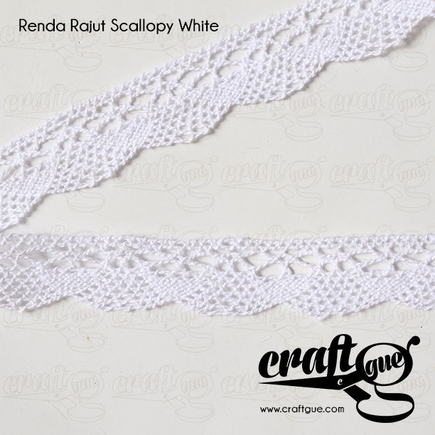 Renda Rajut Scallopy  (Roll)