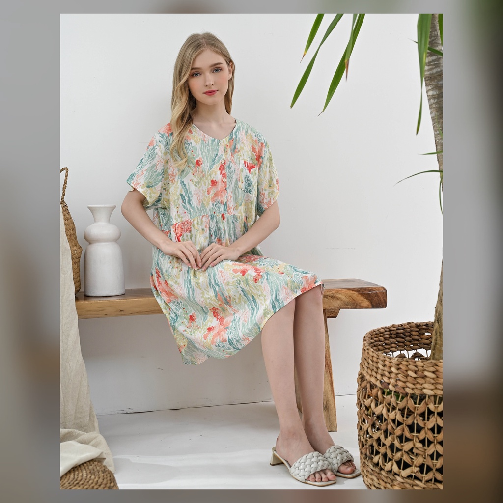 Julia Nightdress - Piyama / Daster Rayon Premium by RAHA Sleepwear-3