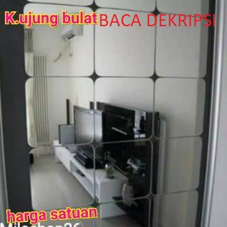 wall mirror stiker dekorasi dinding wall  stiker kaca kamar stiker cermin tempel dekorasi unik kotak