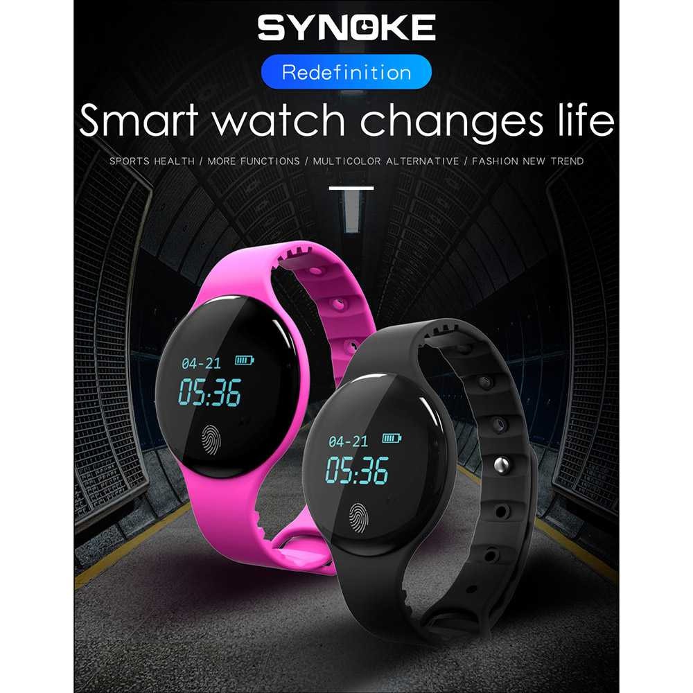 Synoke Jam Tangan Smartwatch Digital Pedometer Calorie Multifungsi Jam Tangan Canggih Waterproof