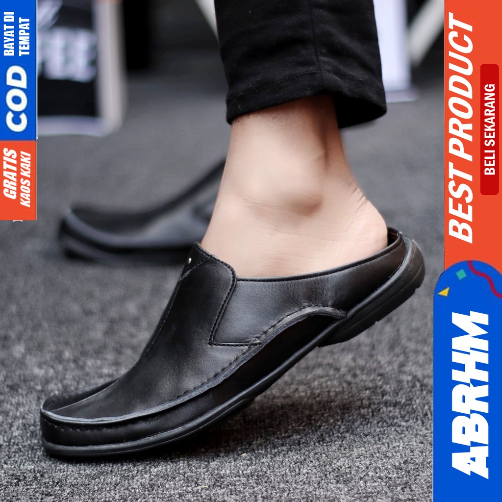 Abrhm Class - Sepatu Sandal Pria Bustong Kulit Asli