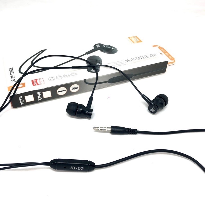 Headset J JB-02 ExtraBass Handsfree Hansfree Handset J JB-02 Mic Earphone J JB02 Stereo Bass PROMO SEN