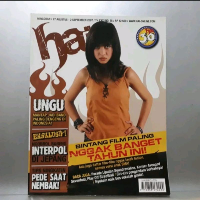 Majalah HAI No 35 - September 2007 - Cover Nadya Vega
