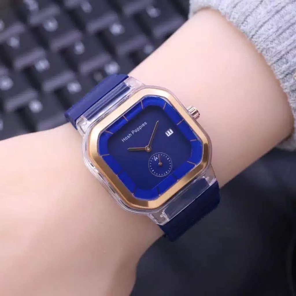 Murmerofficial Jam Tangan Wanita Cewek Hosh Poppies Sergi Jarum Strap Rubber JT037