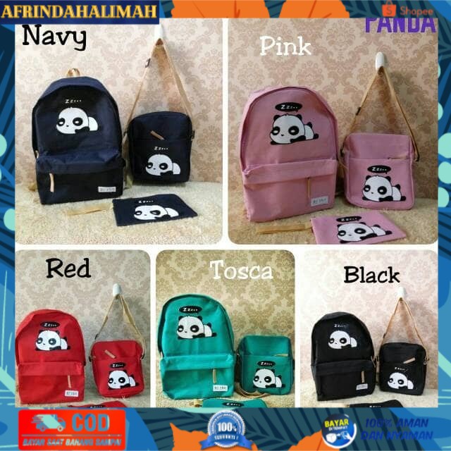 

TERBARU, TERMURAH- Tas set 3 in 1 Lucu / tas sekolah / tas jalan /tas selempang