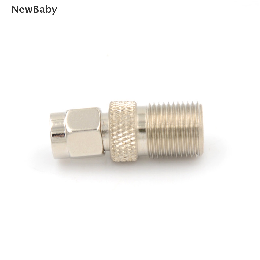 Newbaby Adapter Konektor Kabel Coaxial Tipe F Female Ke SMA Male Warna Silver