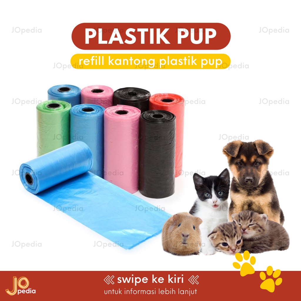 PLASTIK POOP Kantong Plastik Pup Kucing Anjing Refill Plastik Kotoran Hewan