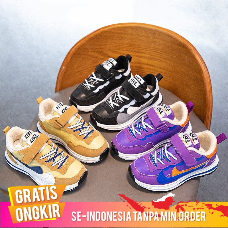 Sepatu Anak Baju Olahraga Bulu Berlapis Anak Perempuan Olahraga  Sepatu Sepatu Anak-anak   Musim ngi