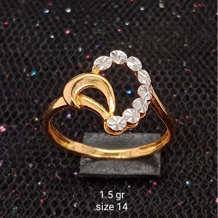 Cincin Emas 17K - 1.5 gr Kadar 750 - 1052