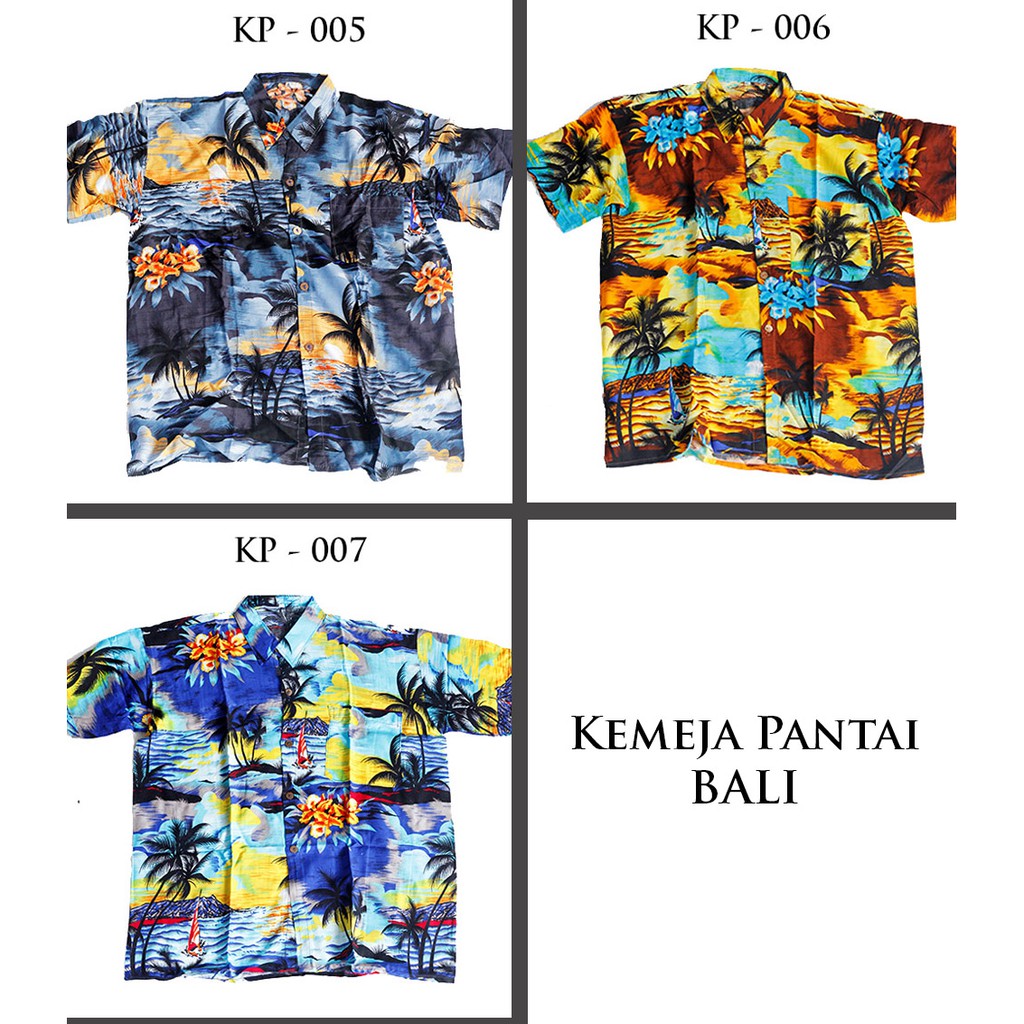 Sweet Honey ~ Kemeja Pantai Pria Cowok Kemeja Pantai Bali Hawai Motif Floral [Bisa COD / Bayar di tempat]