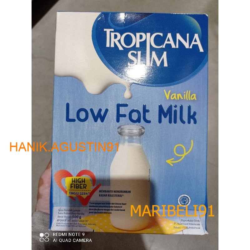 

Tropicana Slim Vanilla Low Fat Milk 500 Gram maribeli91