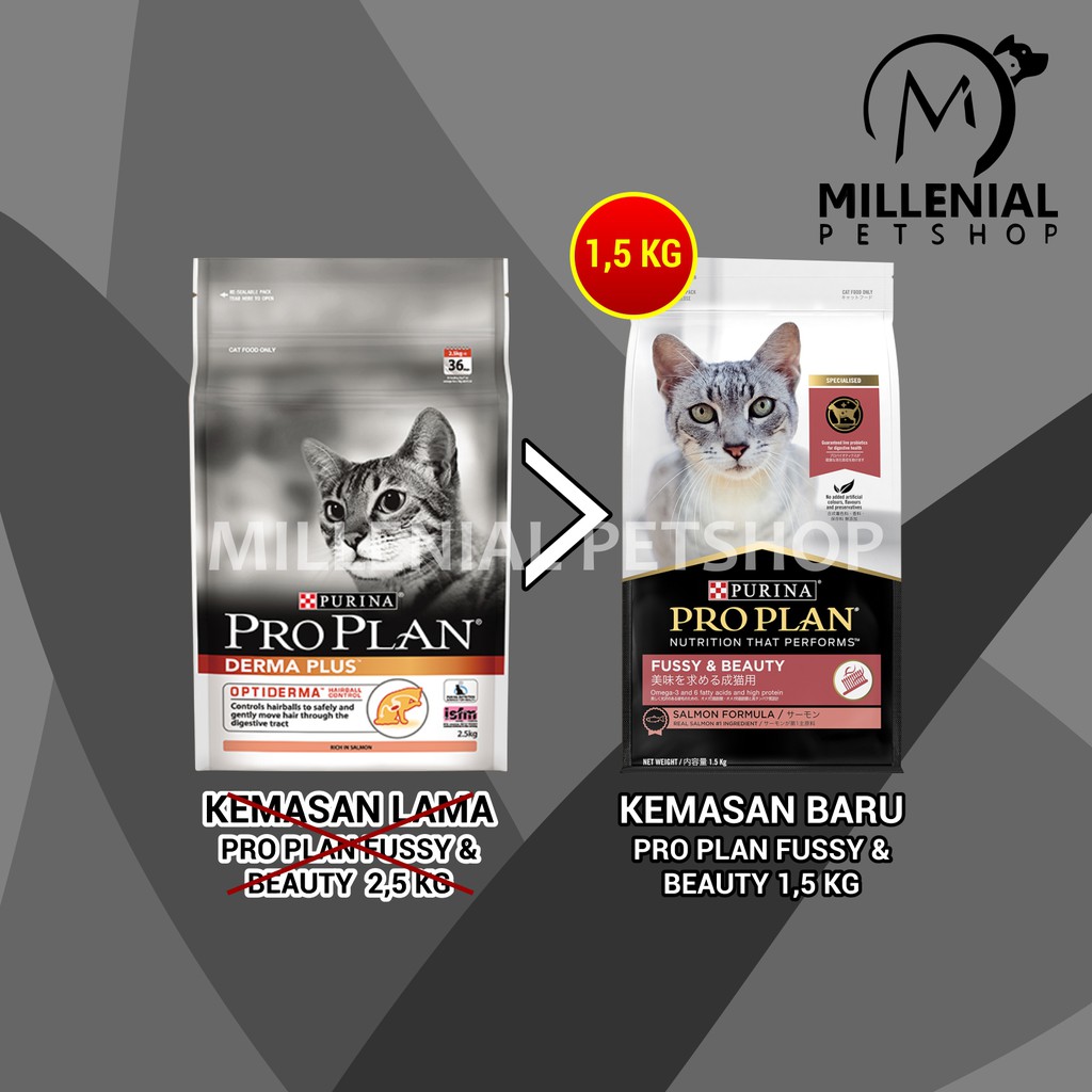 Makanan kucing proplan Derma plus 2.5kg / pro plan untuk bulu kucing