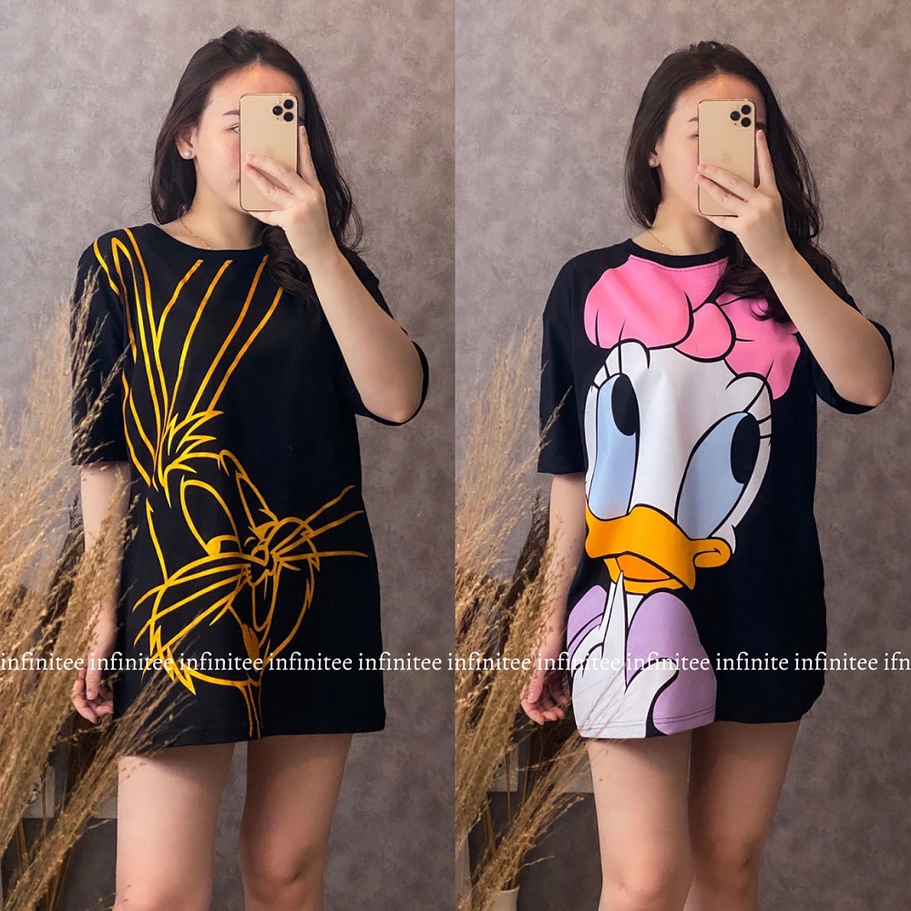 Kaos Oversize Wanita Atasan Wanita Jumbo Bahan Cotton Combed 30s