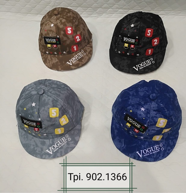 Topi pad bayi laki-laki vogue 6-18 bulan keren sporty baby boy hat