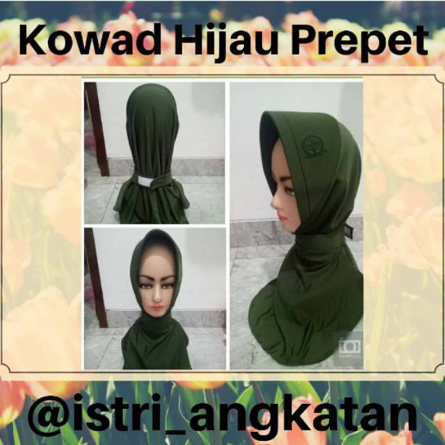 Jilbab Kowad Hijau Prepet