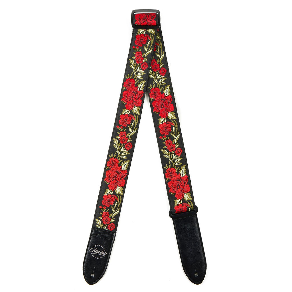 Amumu CO22J-RD Strap Gitar motif Rose Flower