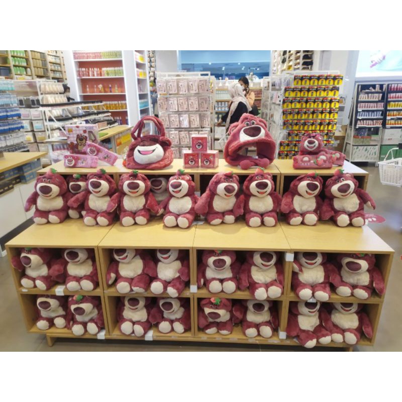 LOTSO SERIES  bantal boneka topi tas lotso Toy Story X Miniso