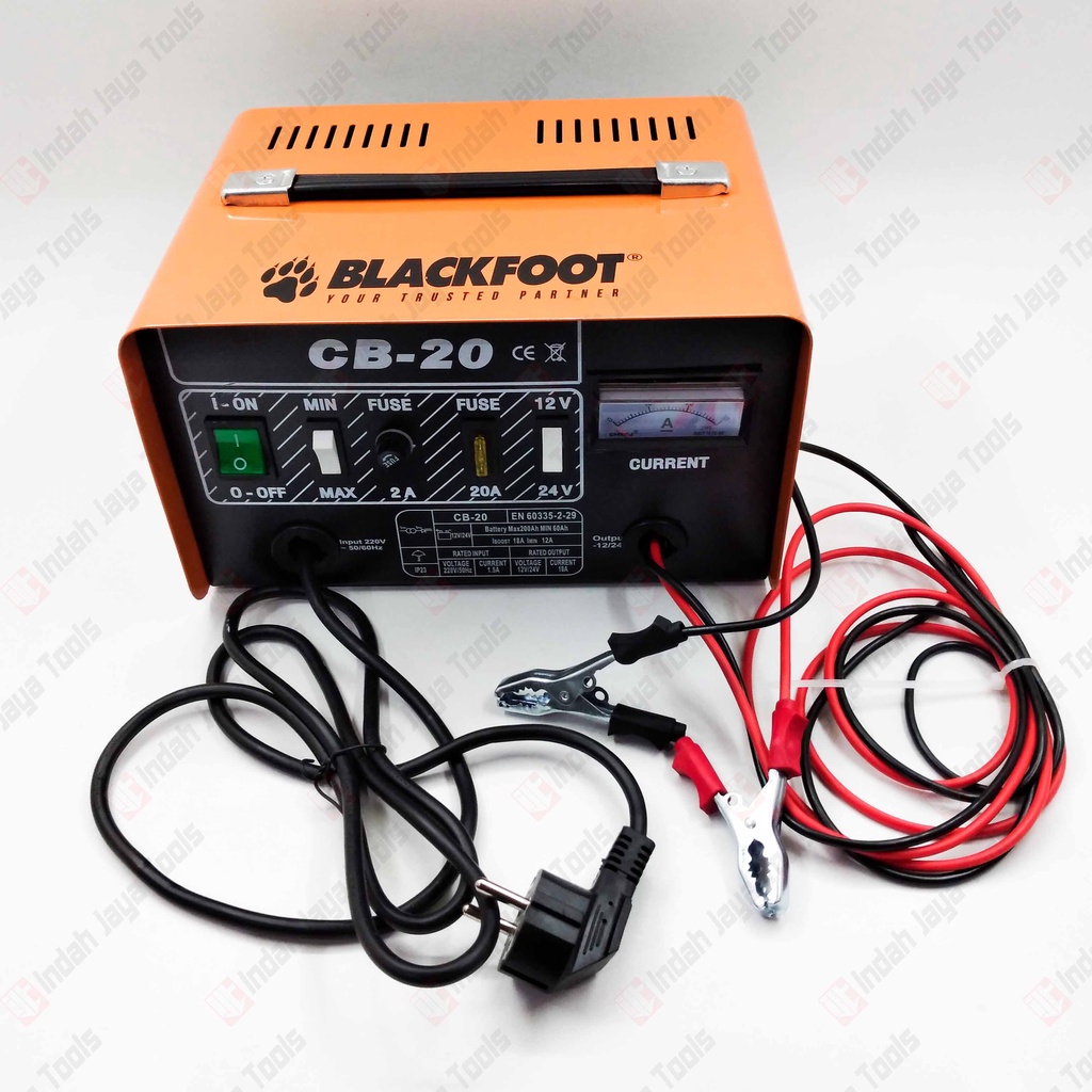 BLACKFOOT CB-20 Battery Charger 20A - Charger Cas Aki Kering Basah A