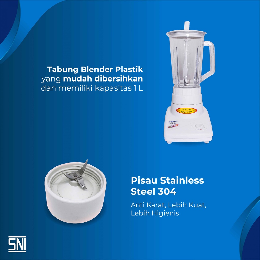 Miyako BL301PLW – Blender Plastik 1 Liter 2in1