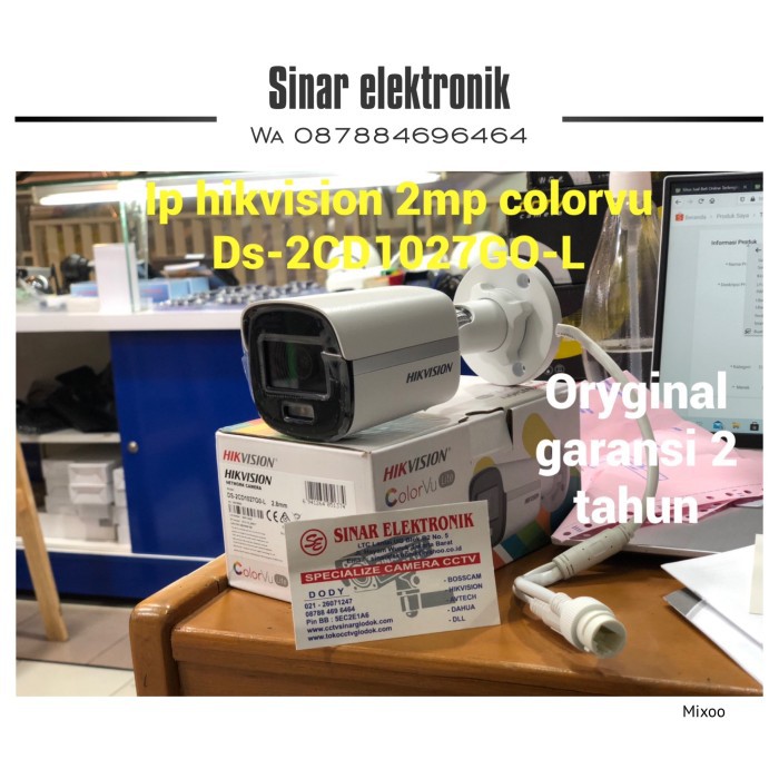 CCTV HIKVISION IP CAM colour VU 2MP LITE DS-2CD1027 GO