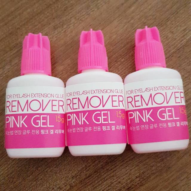 remover pink gel untuk melepaskan eyelash extension