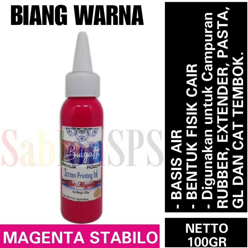 BIANG WARNA SABLON FLO MAGENTA PIGMEN BULGATTI