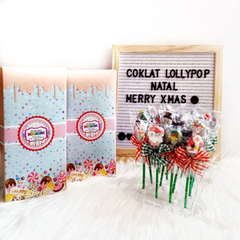 

(min 10pcs)Coklat lollipop natal kecil mix karakter sekolah Minggu souvenir xmas goodiebag hampers