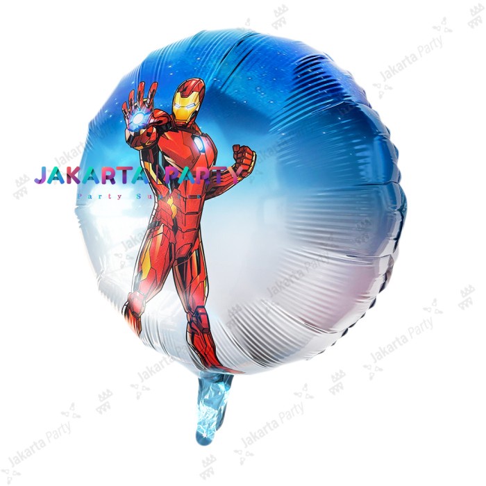 Balon Bulat Ironman #2 / Balon Foil Ironman / Balon Karakter Iron man