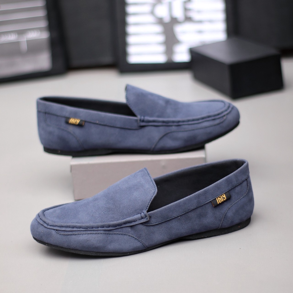 MODMX Sepatu Slip On Casual Pria Kulit Sintetik Simple Murah Main Gaya Jalan Laki Laki