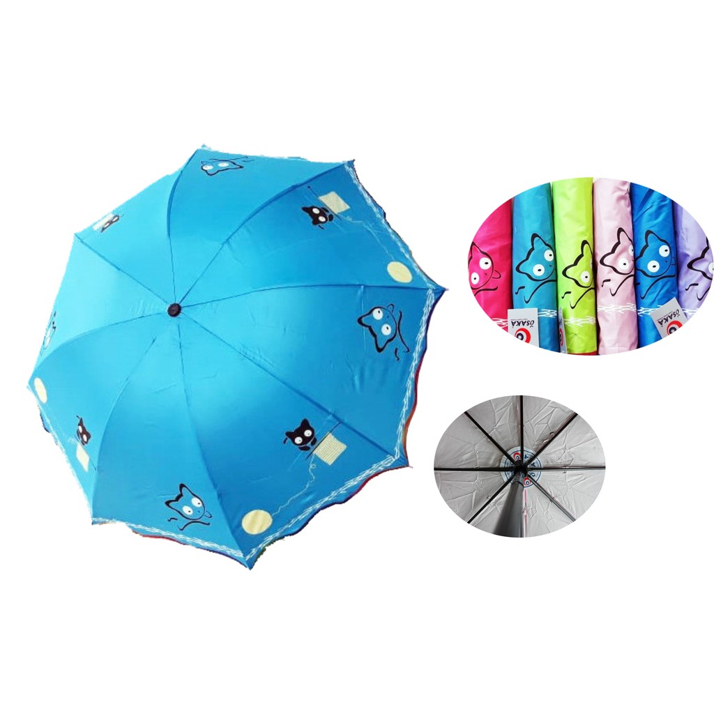 Payung Lipat 4 Fancy Karakter Cute Kitten ANTI UV BW-085