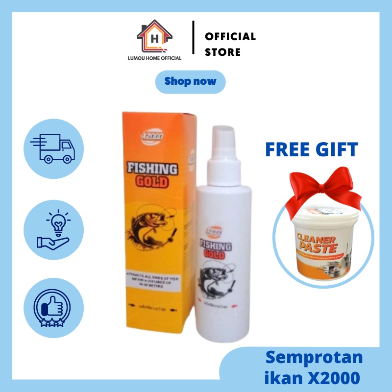 [NO STOCK] [FREE GIFT] Fishing Gold X2000, Semprotan umpan ikan X2000, menarik berbagai ikan, mudah 