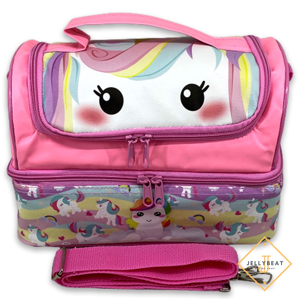 TAS BEKAL SUSUN MEDIUM UNICORN PINK C