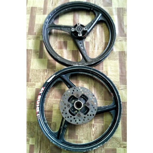 Velg Yamaha TIARA Original palang 3 Enkei 1 DD Set Depan Belakang cakram