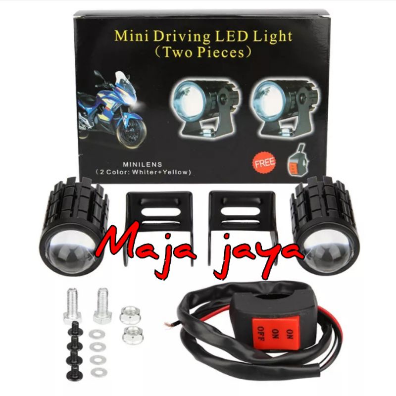 Mini driving lampu Sorot Touring laser foglamp d2 superbright high low mini driving lampu tembak las