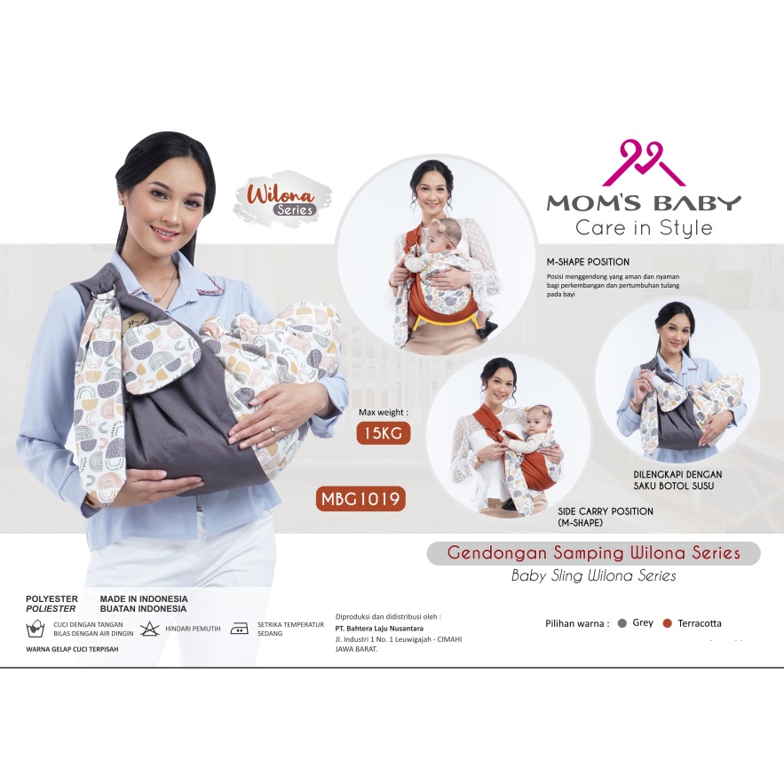 Mom’s Baby Gendongan Bayi Samping (bisa u/ newborn) Wilona Series - MBG 1019